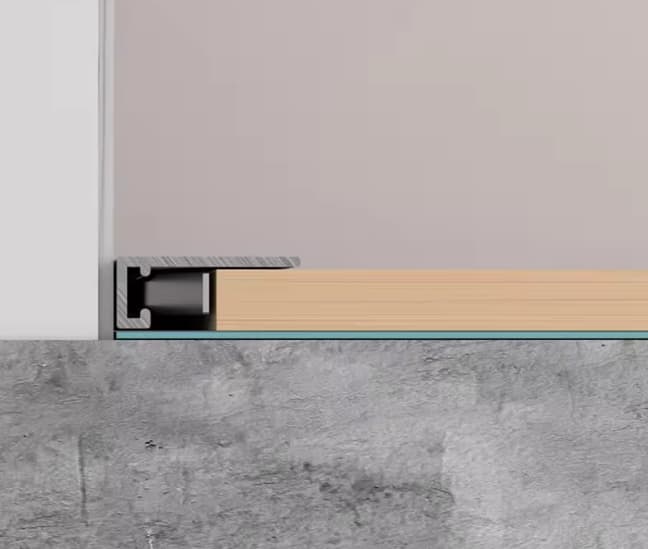 L profil obroba - pritrdilna vzmet