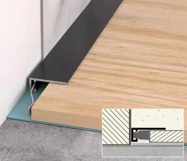 L profil obroba - montaža