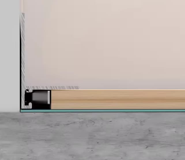 T profil obroba - pritrdilna vzmet